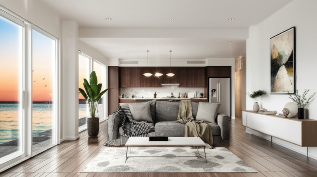 Clean modern home interior